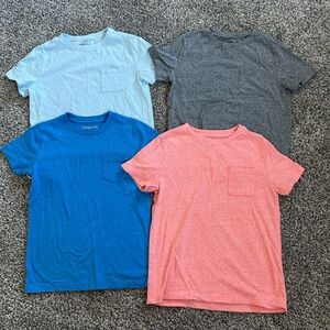 4-Pack Pocket Tee Set - youth small 6/7